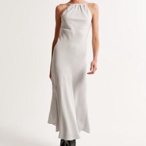 NWT Abercrombie Light Gray Long Dress size Medium